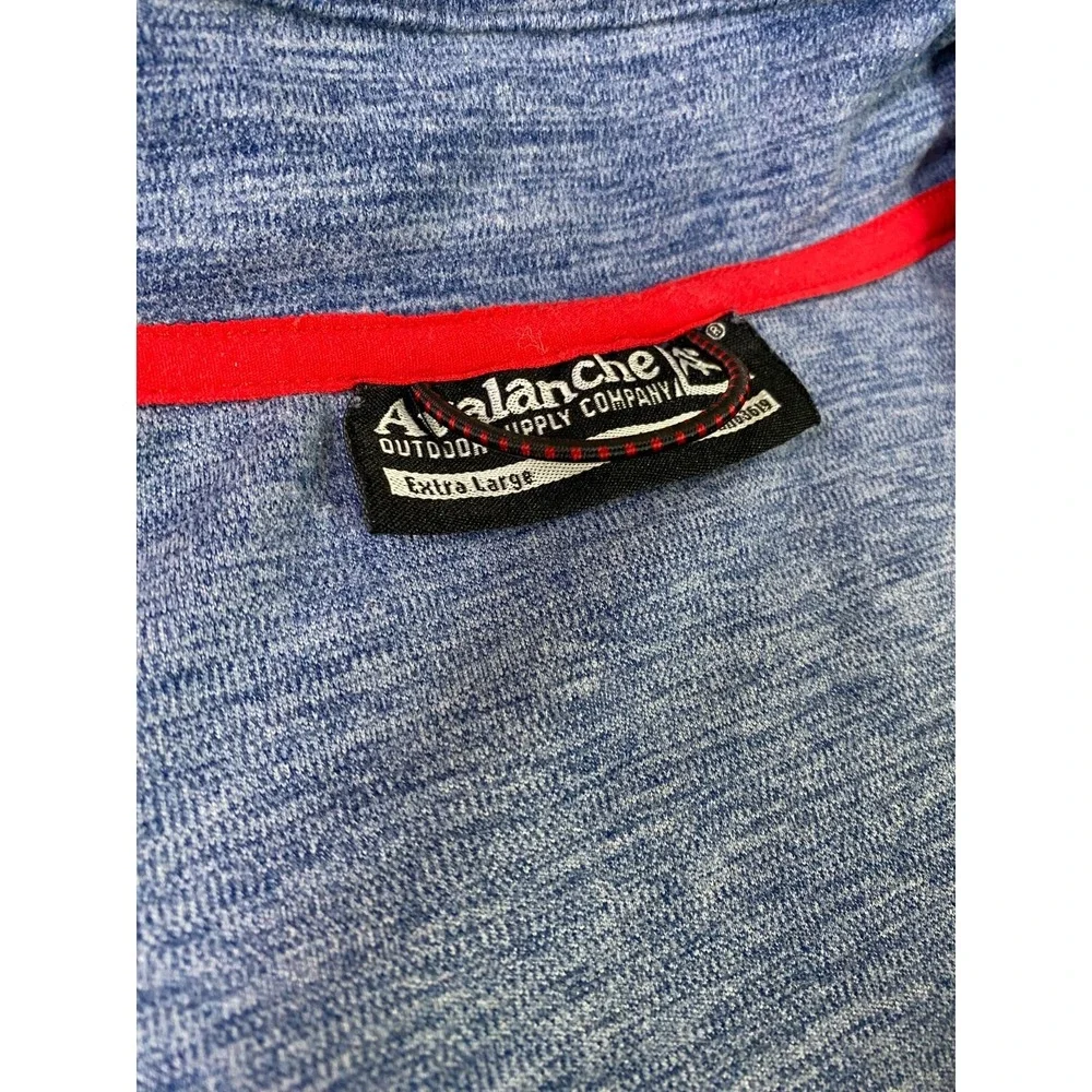 Avalanche Quarter Zip Pullover Mens XL Blue Space Dye Outdoor Performance Layer